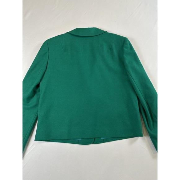 Vtg Pendleton Wool Green 2 Piece Blazer & Skirt Set Academia Sz M Office Work - Picture 10 of 15